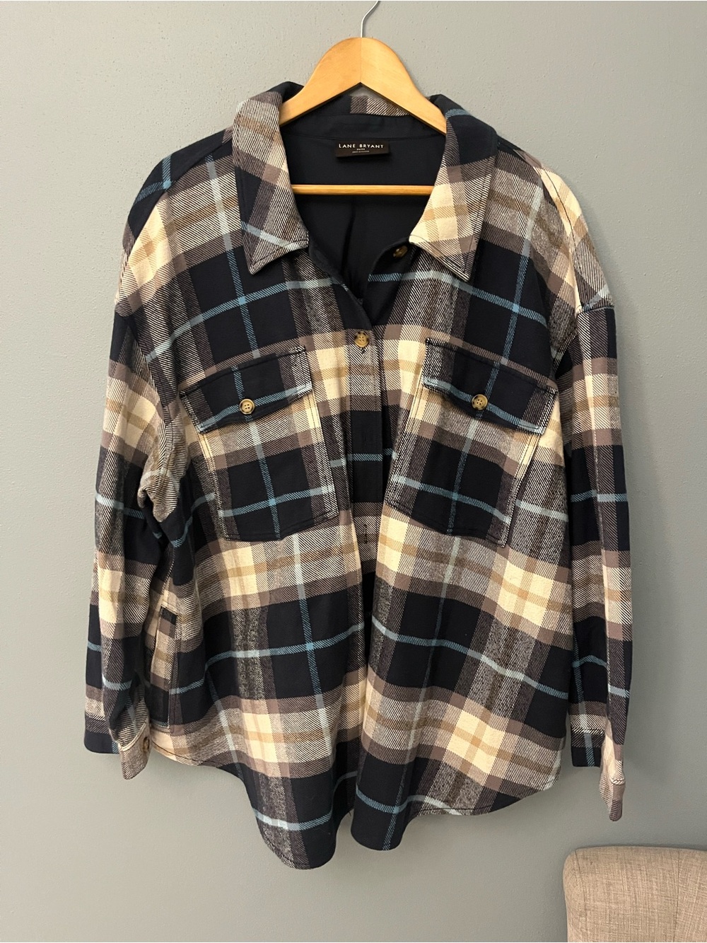 Lane Bryant Plaid Flannel Shacket
